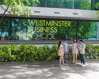 Westminster Business School sign