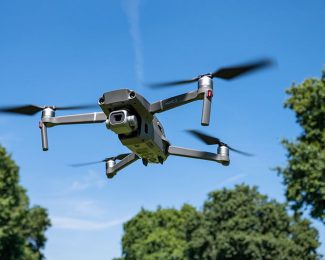 Drone Construction DJI Mavic 2 drone UAV (airborne)
