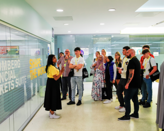 Marylebone, Marylebone Campus, Students, Volunteer, Staff, Interior, Event, Open Days, Bloomberg suite, Bloomberg, Bloomberg Financial Markets Suite